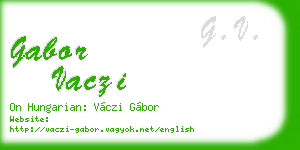 gabor vaczi business card